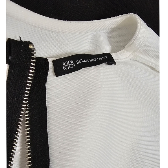 Bella Barnett Allegra White Black Corset Bandage Sleeveless Jumpsuit Size Small - Picture 9 of 9